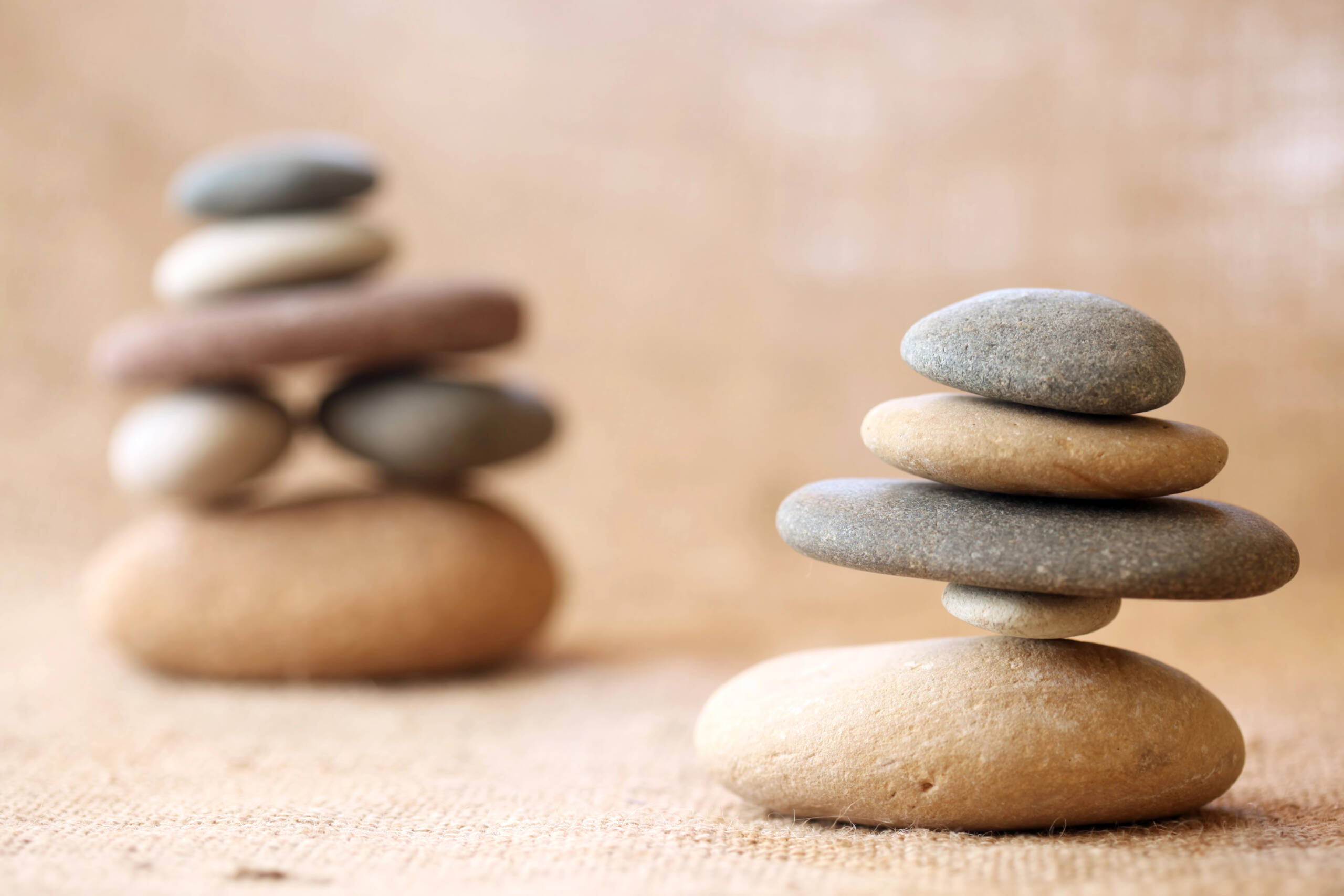 Stacked stones symbolizing balance and stability